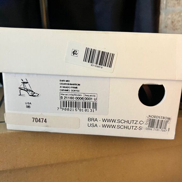 Schutz Bari Womens Brown Leather Sandals Strappy Ankle strap Heels Size 7.5 - Picture 8 of 11